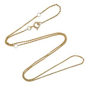 Estate Gold-Tone Sterling Silver 925 1.0mm Cable Chain Necklace 14"-16"-18"